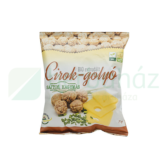 GLUTÉNMENTES BIO AGROSZEMEK CIROK-GOLYÓ SAJTOS, HAGYMÁS 75G