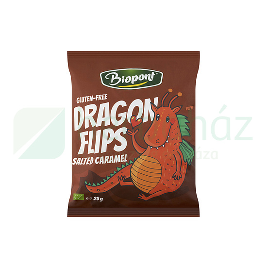 BIO BIOPONT GLUTÉNMENTES DRAGON FLIPS KUKORICA SNACK SÓS-KARAMELLÁS 25G