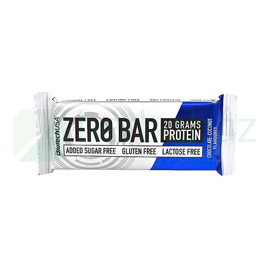 GLUTÉNMENTES BIOTECHUSA ZERO BAR CSOKOLÁDÉ-KÓKUSZ ÍZŰ 50G