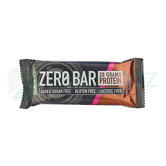 GLUTÉNMENTES BIOTECHUSA ZERO BAR FEHÉRJESZELET CSOKOLÁDÉ-MARCIPÁN 50G