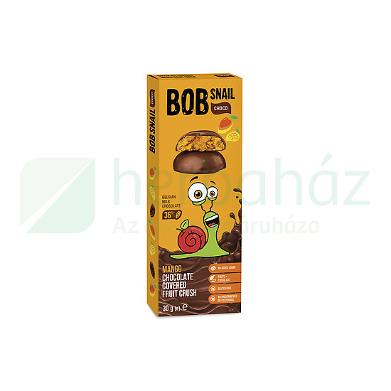 GLUTÉNMENTES BOB SNAIL GYÜMÖLCS SNACK TEJCSOKOLÁDÉBAN MANGÓ 30G