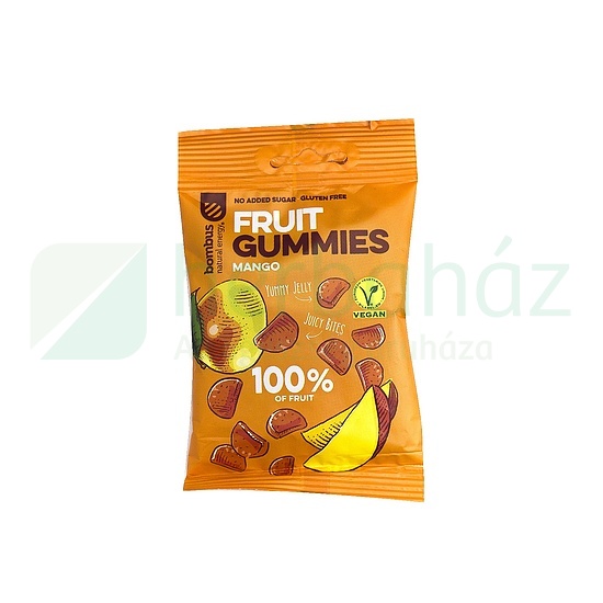 GLUTÉNMENTES BOMBUS FRUIT ENERGY GUMMIES MANGÓS GYÜMÖLCSCUKORKÁK 35G