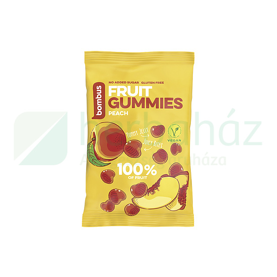 GLUTÉNMENTES BOMBUS FRUIT GUMMIES ŐSZIBARACKOS GYÜMÖLCSCUKORKÁK 35G