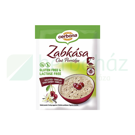 GLUTÉNMENTES CERBONA ZABKÁSA MEGGYES-VANÍLIÁS 50G