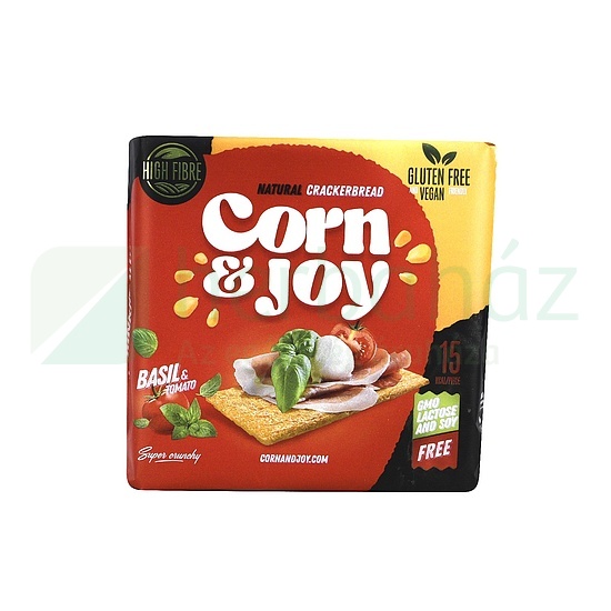 GLUTÉNMENTES CORN&JOY EXTRUDÁLT KENYÉR BAZSALIKOM, PARADICSOM 80G