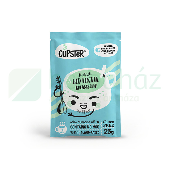 GLUTÉNMENTES CUPSTER INSTANT TÖRÖK VÖRÖSLENCSE KRÉMLEVES 23G