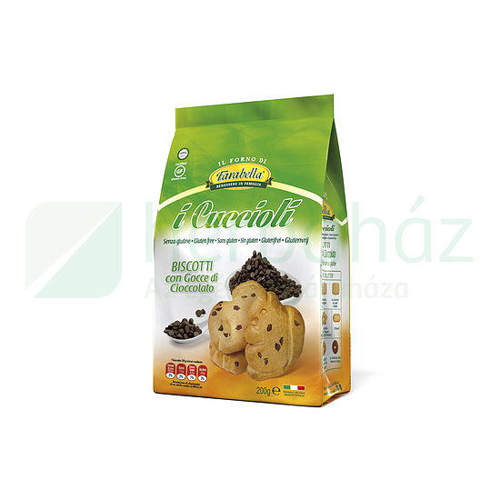 GLUTÉNMENTES FARABELLA i CUCCIOLI CSOKOLÁDÉ DARABOS KEKSZ 200G