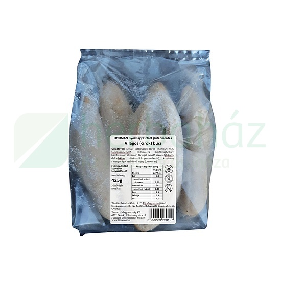 GLUTÉNMENTES FINOMAN GYORSFAGYASZTOTT VILÁGOS CIROK BUCI 425G[F]