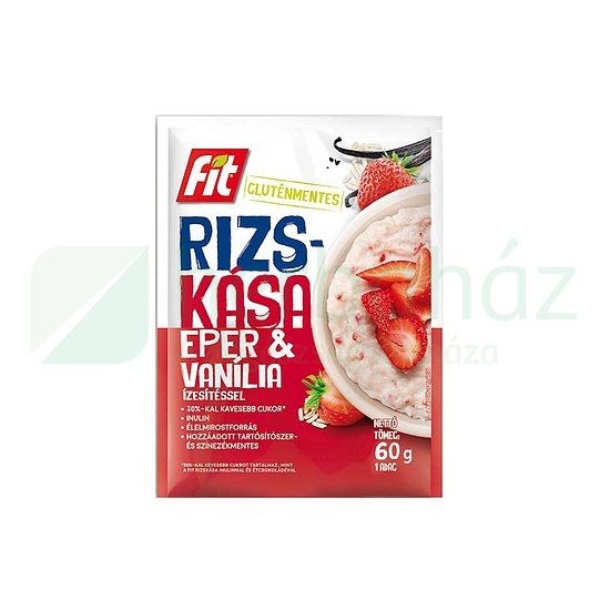 GLUTÉNMENTES FIT REGGELI RIZSKÁSA INULINNAL SZÁRÍTOTT EPERREL ÉS VANÍLIÁVAL 60G