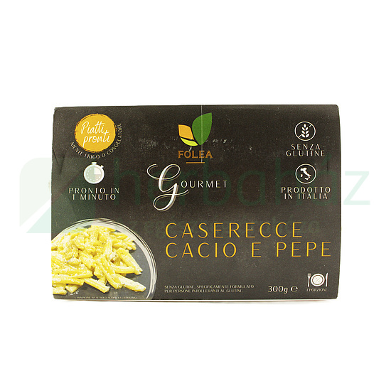 GLUTÉNMENTES FOLEA GOURMET CASERECCE CACIO E PEPE-BORSOS SAJTOS TÉSZTA 300G