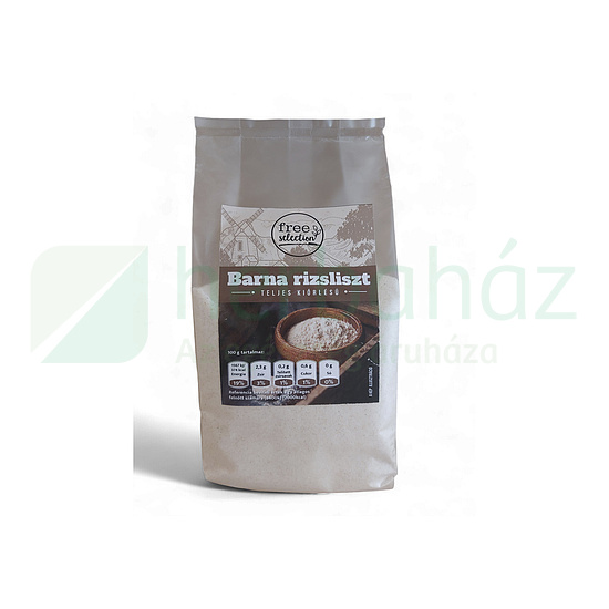 FREE SELECTION BARNA RIZSLISZT TELJES KIŐRLÉSŰ 500G