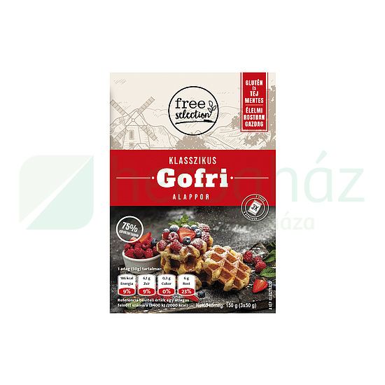 GLUTÉNMENTES FREE SELECTION KLASSZIKUS GOFRI LISZTKEVERÉK 150G
