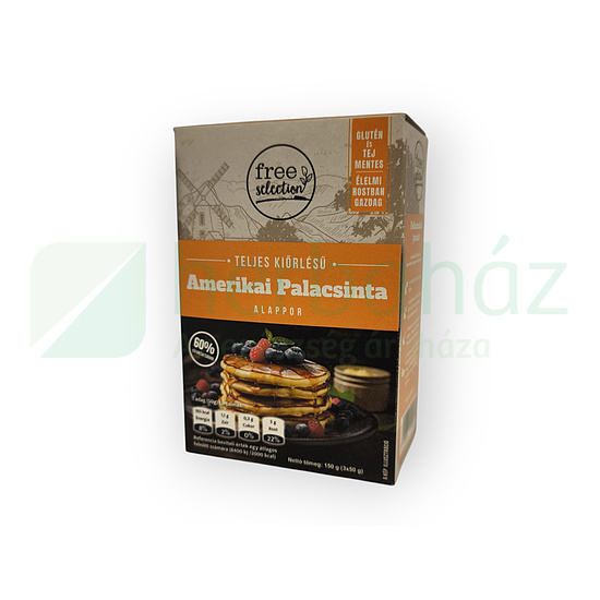 GLUTÉNMENTES FREE SELECTION TELJES KIŐRLÉSŰ AMERIKAI PALACSINTA LISZTKEVERÉK 150G