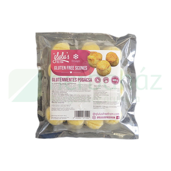 GLUTÉNMENTES GLULUS FREE FROM POGÁCSA FAGYASZTOTT 600G [F]