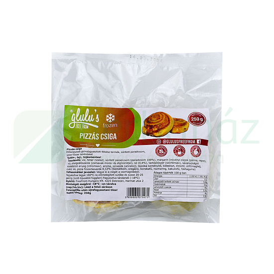 GLUTÉNMENTES GLULUS FREEFROM PIZZÁS CSIGA 250G[F]