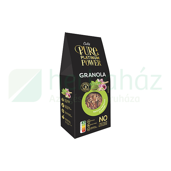GLUTÉNMENTES GOFIT PURE PLATINUM POWER GRANOLA MATCHA-PISZTÁCIA-CSERESZNYE 225G