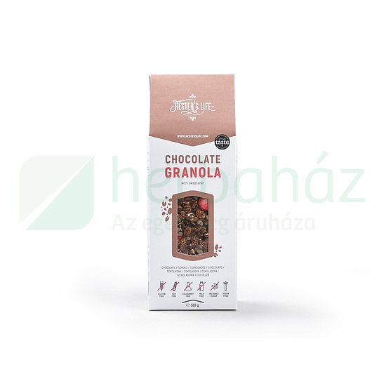 GLUTÉNMENTES HESTERS LIFE CHOCOLATE GRANOLA- CSOKOLÁDÉS GRANOLA 320G