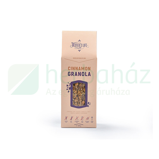 GLUTÉNMENTES HESTERS LIFE CINNAMON GRANOLA - FAHÉJAS GRANOLA 320G