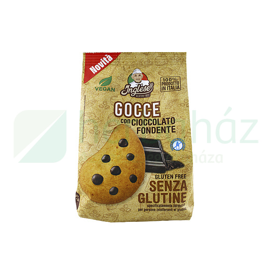 GLUTÉNMENTES INGLESE GOCCE CON CIOCCOLATO FONDENTE-CSOKIS KEKSZ 200G