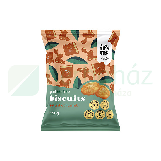 GLUTÉNMENTES ITS US OMLÓS KEKSZ SÓS KARAMELLÁS 150G