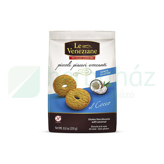 GLUTÉNMENTES LE VENEZIANE KÓKUSZOS KEKSZ 250G
