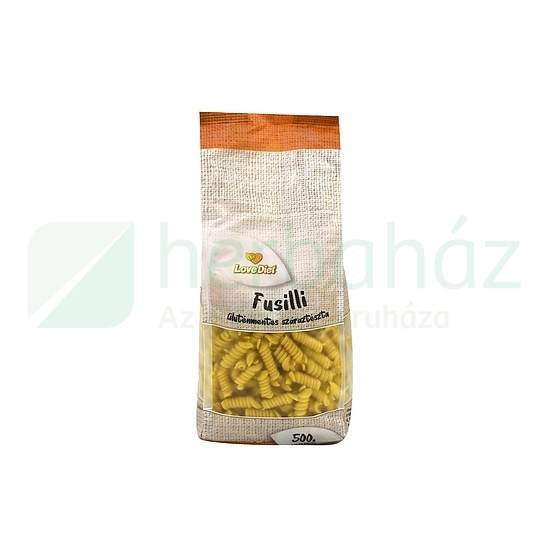 GLUTÉNMENTES LOVE DIET FUSILLI SZÁRAZTÉSZTA 500G