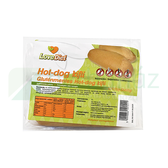 GLUTÉNMENTES LOVE DIET HOT-DOG KIFLI 130G