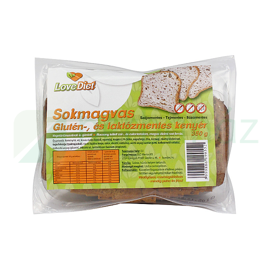 GLUTÉNMENTES LOVE DIET SOKMAGVAS KENYÉR 350G