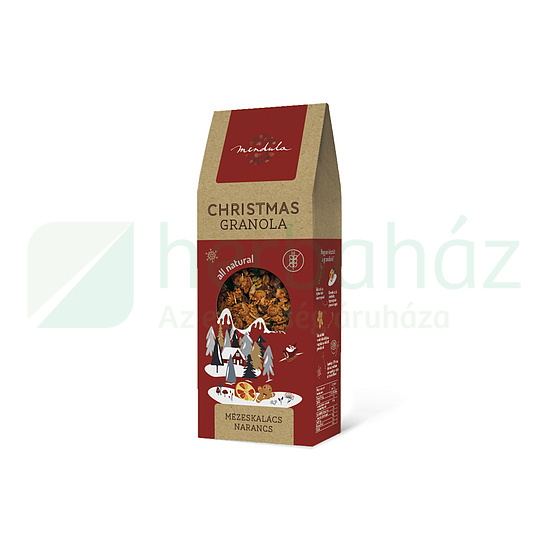 GLUTÉNMENTES MENDULA KARÁCSONYI MÉZESKALÁCS-NARANCSOS GRANOLA 250G