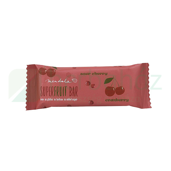 GLUTÉNMENTES MENDULA VÖRÖSÁFONYÁS-MEGGYES SUPERFRUIT BAR 40G