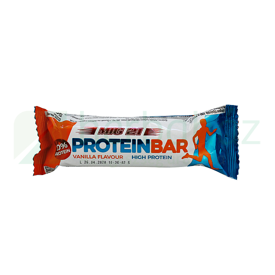 GLUTÉNMENTES MIG 21 VANÍLIA ÍZŰ PROTEINSZELET TEJCSOKOLÁDÉ BEVONATBAN 50G