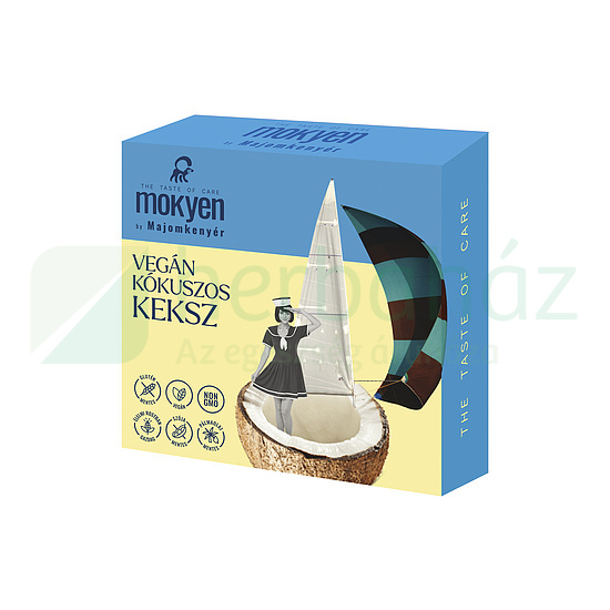 GLUTÉNMENTES MOKYEN BY MAJOMKENYÉR KEKSZ KÓKUSZOS VEGÁN 50G