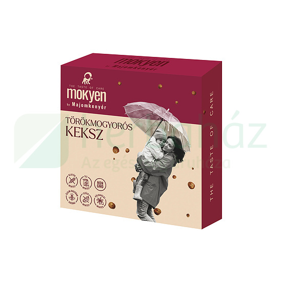 GLUTÉNMENTES MOKYEN BY MAJOMKENYÉR KEKSZ TÖRÖKMOGYORÓS 50G