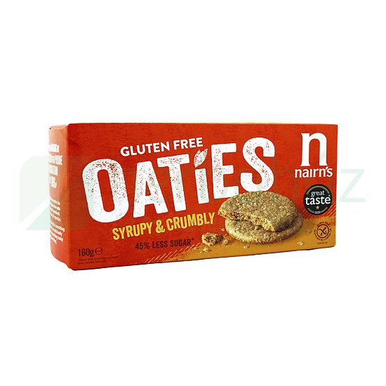 GLUTÉNMENTES NAIRNS VEGÁN TELJESKIÖRLÉSŰ 68% ÉDES ZABKEKSZEK ORIGINAL 160G