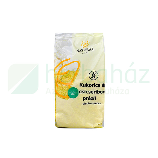 GLUTÉNMENTES NATURAL KUKORICA ÉS CSICSERIBORSÓ PRÉZLI 200G