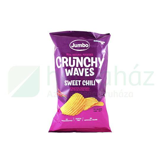 GLUTÉNMENTES OHONOS JUMBO SNACK  CRUNCHY HULLÁMOS CHIPS ÉDES CHILI 90G