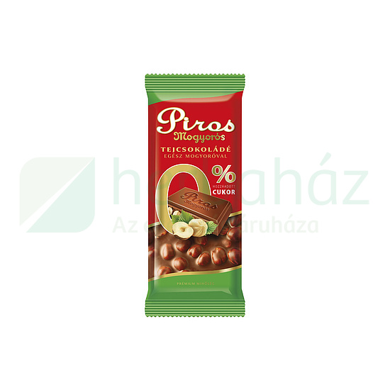 GLUTÉNMENTES PIROS MOGYORÓS TEJCSOKOLÁDÉ HOZZÁADOTT CUKOR NÉLKÜL 70G