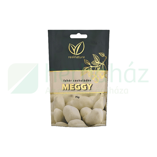 GLUTÉNMENTES REAL NATURE FEHÉR CSOKOLÁDÉS MEGGY 75G