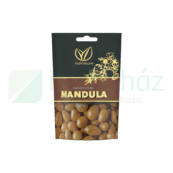 GLUTÉNMENTES REAL NATURE KARAMELLÁS MANDULA 75G