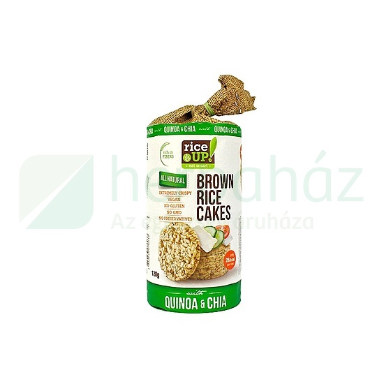 GLUTÉNMENTES RICE UP CHIA MAGOS BARNA RIZSES PUFFASZTOTT SZELET 120G