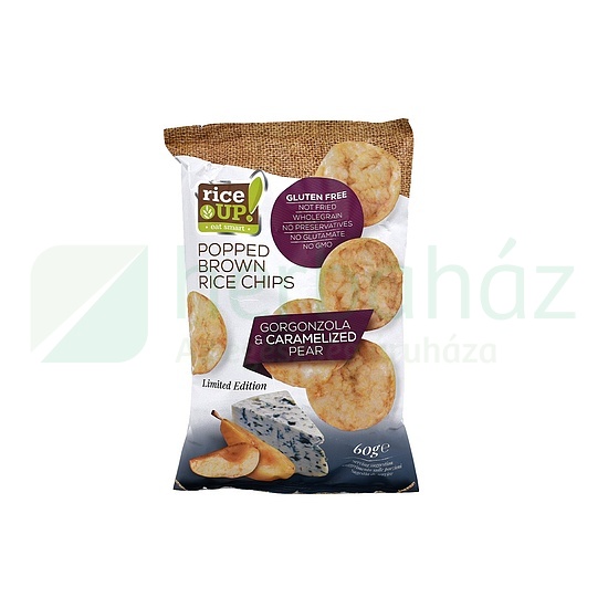 GLUTÉNMENTES RICE UP CHIPS GORGONZOLA SAJTOS ÍZŰ 60G