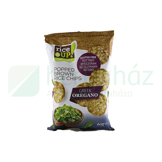 GLUTÉNMENTES RICE UP CHIPS GREEK OREGANO ÍZŰ 60G