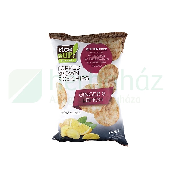 GLUTÉNMENTES RICE UP CHIPS GYÖMBÉR-CITROM ÍZŰ 60G