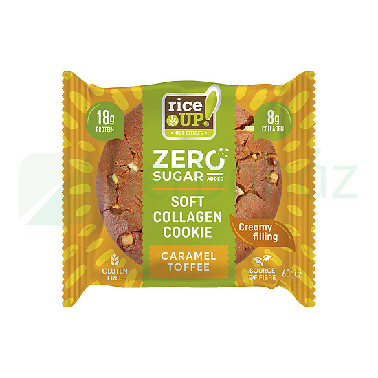 GLUTÉNMENTES RICE UP KOLLAGÉNES FEHÉRJE KEKSZ KARAMELL ÍZŰ HCN 60G