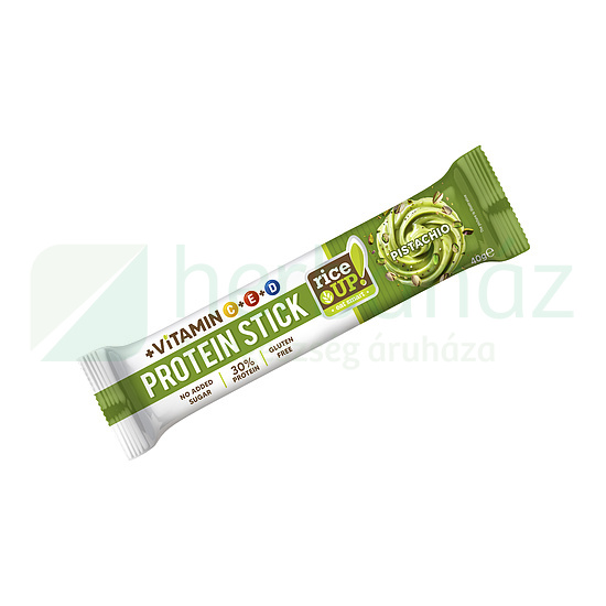 GLUTÉNMENTES RICE UP STICK FEHÉRJESZELET VITAMINOKKAL PISZTÁCIÁS ÍZŰ HCN 40G