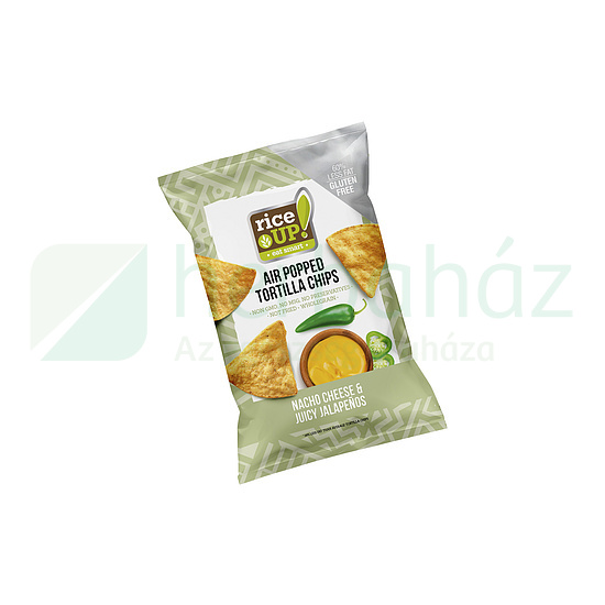 GLUTÉNMENTES RICE UP TORTILLA CHIPS NACHO SAJT ÉS JALAPENO ÍZŰ 60G