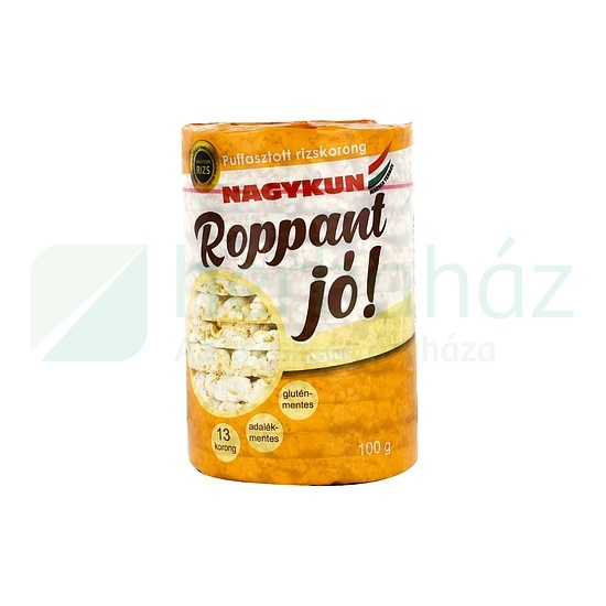 GLUTÉNMENTES ROPPANT JÓ! PUFFASZTOTT RIZSKORONG NATÚR 100G