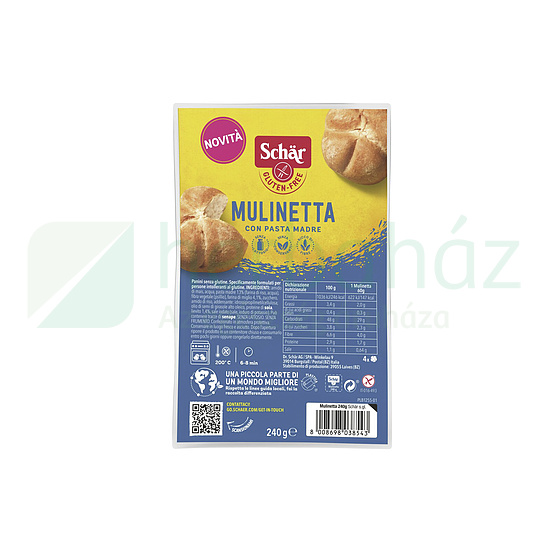 GLUTÉNMENTES SCHAR CSÁSZÁRZSEMLE (4DB) 240G