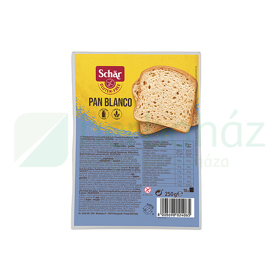 GLUTÉNMENTES SCHAR PAN BLANCO KENYÉR 250G