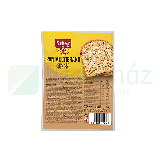 GLUTÉNMENTES SCHAR PAN MULTIGRANO KENYÉR 250G